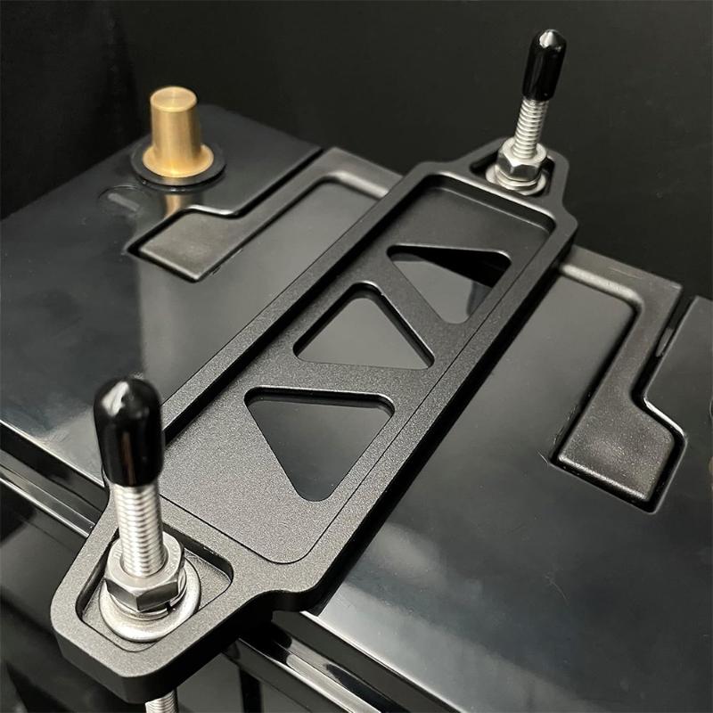Universal Aluminum Auto Battery Holder 218mm 190mm Easy Install Tie Down Mount Bracket For Enhanced Battery Safety