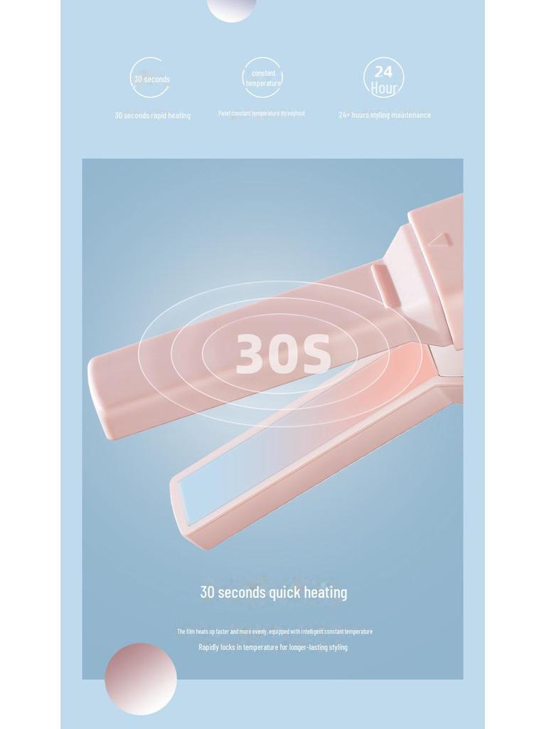 USB Mini Dual-Purpose Hair Straightener & Curler - Safe, Portable for Dorms, Perfect for Bangs