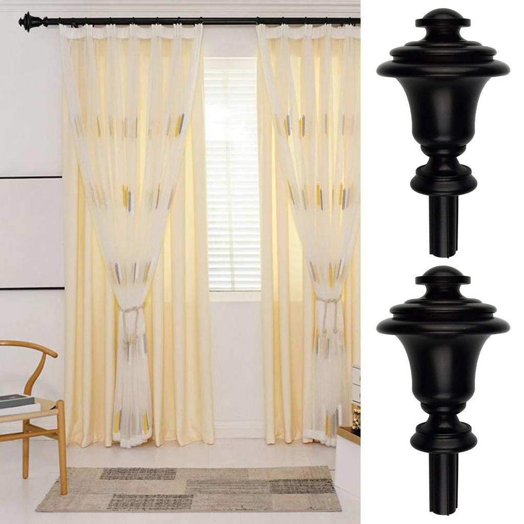4 terminali per aste per tende, tappi decorativi di ricambio