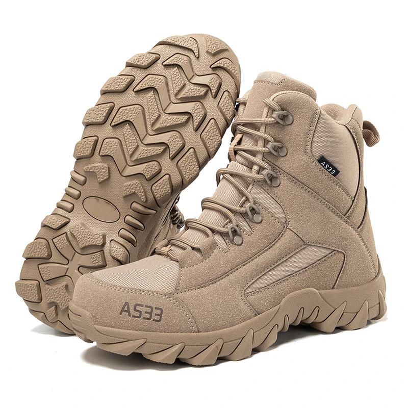 Fashion Quality Fur Ankle Boots for Men Desert Plafform Boots Outdoor Cow Suede Comfort Men's Boots Waterproof Non-slip High Top Boots