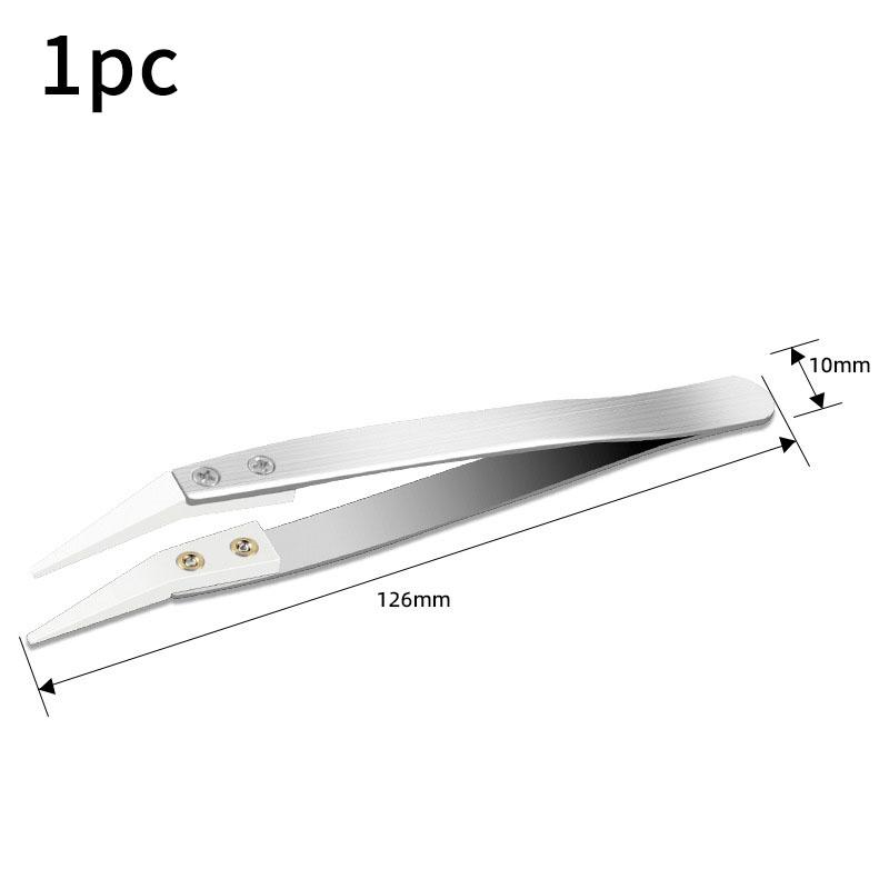 

Пинцет из нержавеющей стали с керамическими наконечниками Керамический тонкий заостренный кончик Жаростойкие кончики пинцета Жаростойкие компоненты A2