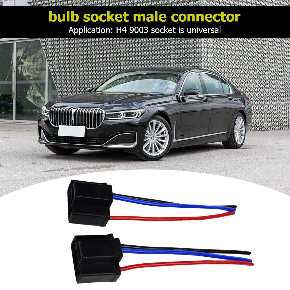 1/2/3/4Pair Wiring Harness Socket Headlight Fog Lamp Female Connector Universal for 9003 H4 Bulb Socket Accessories for Vehicles