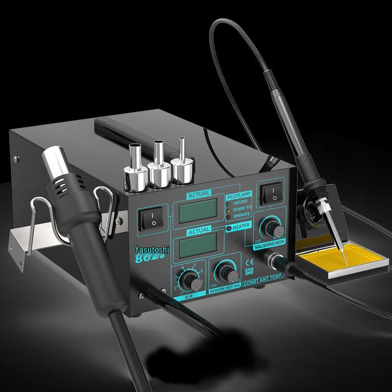Anli Xin 862D Dual Display Hot Air Gun & Soldering Iron Set, Temperature-Controlled Desoldering Station