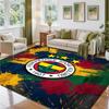 Fenerbahçe FC Design Crystal Velvet Rug Soft Decorative Mat for Bedroom Entrance