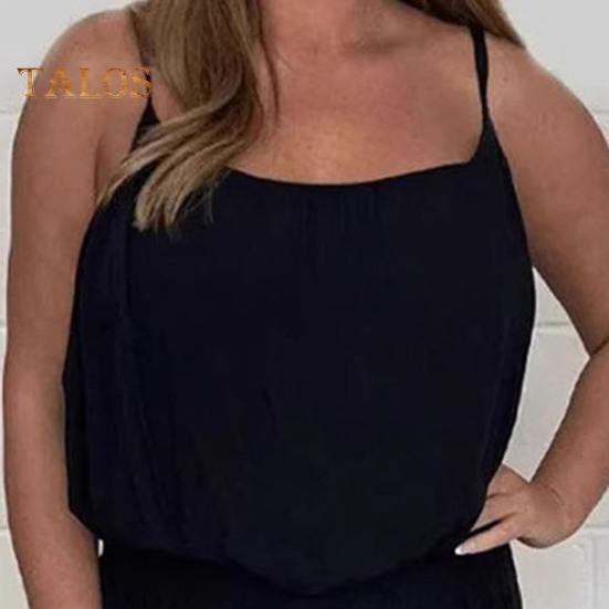 Combinaison Femme Ample Col V Profond Dos Nu – Jambe Large Poches, Taille Élastique, Style Élégant Décontracté