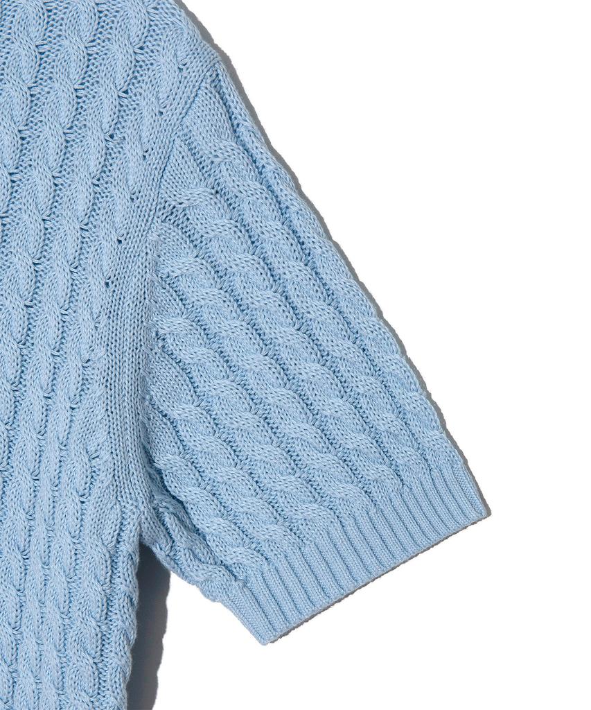 LEE Women'S Cable Crop Knit Sky Blue