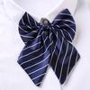 Professional Blended Fabric Neck Flower With Striped Pattern For Office Uniforms And Hospitality