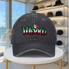 Mexico Flag Graffiti Print Distressed Baseball Cap Adjustable Cotton Casual Hat