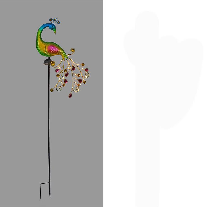 Solar Peacock Garden Light