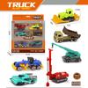 4/6pcs 1:64 Vehicle Excavator Tractor Toy 2 Styles Simulation Metal Car Model Toy  Sliding Boy Gift
