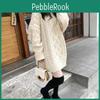 Autumn New Round Winter Fashion Neck Long Sleeve Solid Fried Dough Twists Sweaters Womens Clothing Medium Long Styles Chic Tops
