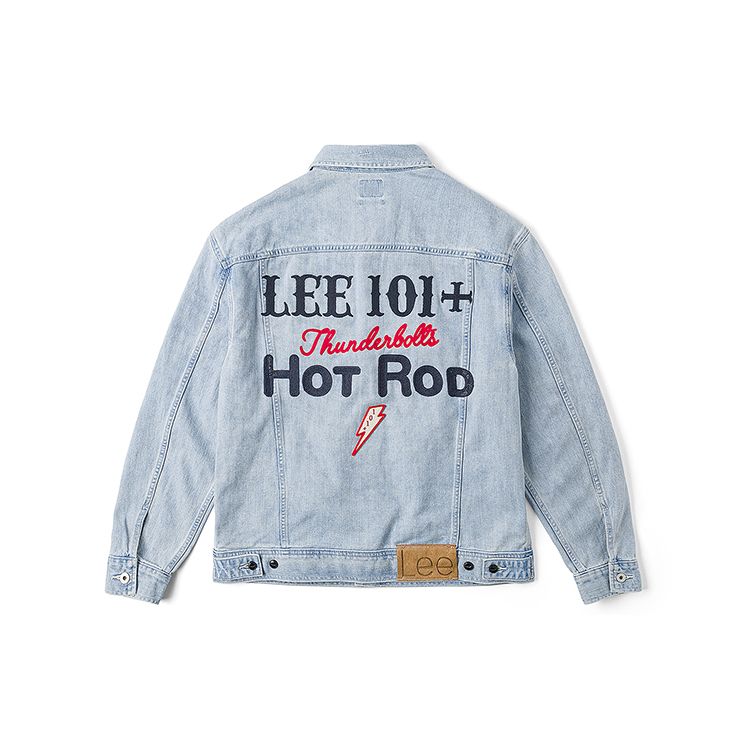 Lee Comfortable Embroidered Pattern Polo Denim Jacket Men jackets Light-Blue LMT0069896VG00FA05301