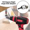 Winkel-Bohreradapter Sechskant-Schaft Bit-Halter Aufsatz Biegsamer 105-Grad-Winkelbohradapter Für Enge Räume Tischler