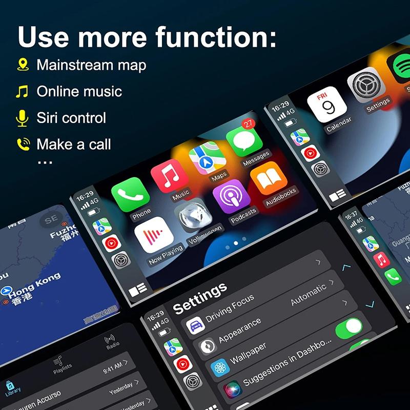 2 In 1 Tv Box Wired To Wireless CarPlay Android Auto Adapter Car Streaming Box Plug And Play Car Intelligent Syst Bluetooth5.0