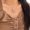 Delicate Tiny Bead Chain Choker Dainty Flower Pendant Necklace Simple Y2K Necklaces Everyday Jewelry for Women Girl