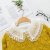 Perfect Match Women Lace Cotton Fake Collar Detachable Collar Vintage Shirt Blouse Top Ladies Big Mesh False Blouse Collar Half Shirt