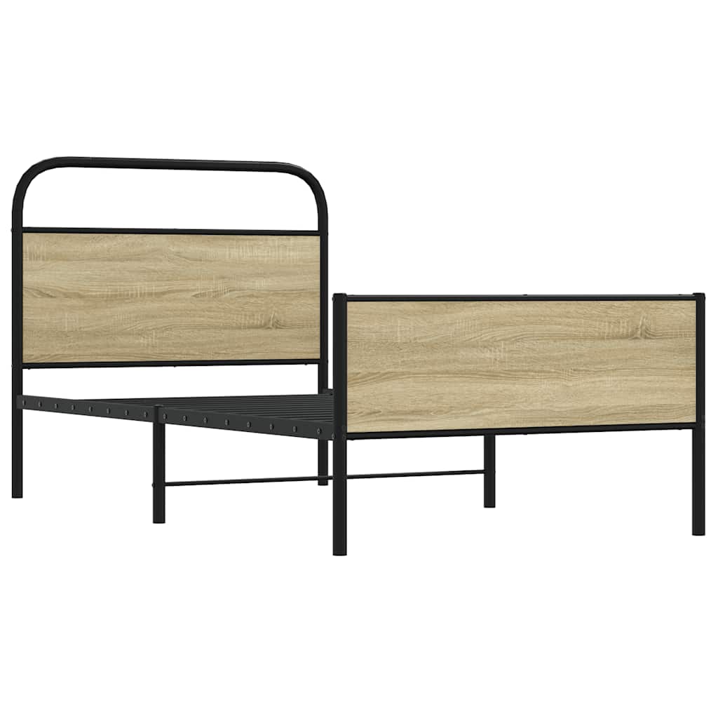 Vidaxl Letto Senza Materasso, 100X190 Cm, Rovere Sonoma