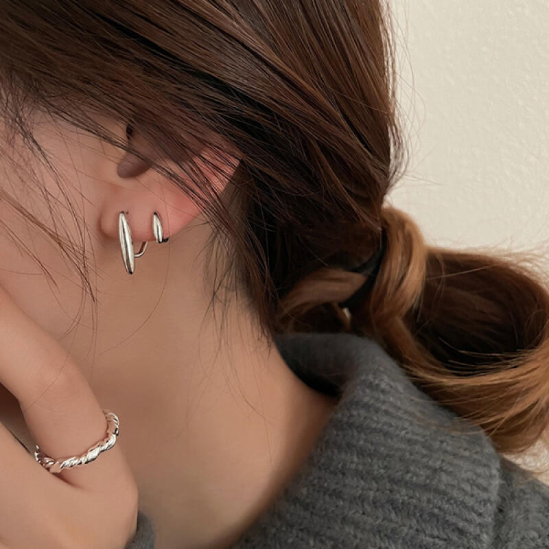 Selvato Minimal Chic Layering Fashion Point Earrings