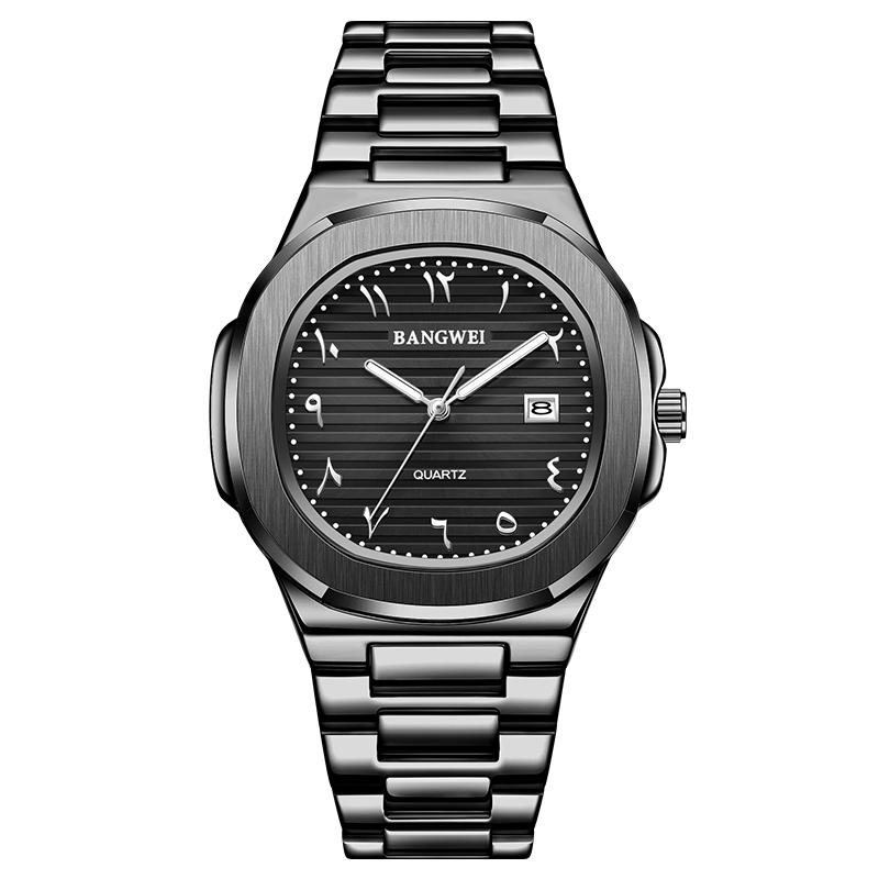 LIGE New Luxury Men Quartz Watches BANGWEI Brand Waterproof Automatic Date Watch Man Stainless Steel Sport Chronograph Watch for Men Clock