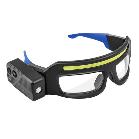 

Світлодіодний налобний ліхтар на окулярах з датчиком руху, сенсорним керуванням, USB-зарядкою, для бігу, кемпінгу, риболовлі, їзди на велосипеді, піших прогулянок, світловідбиваючі окуляри синій