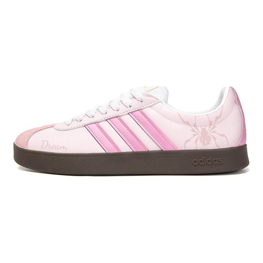 adidas Neo VL Court 2.0 Slip Resistant Abrasion Resistant Low Top Skateboard Shoes Unisex Pink ID6015(Team354-)