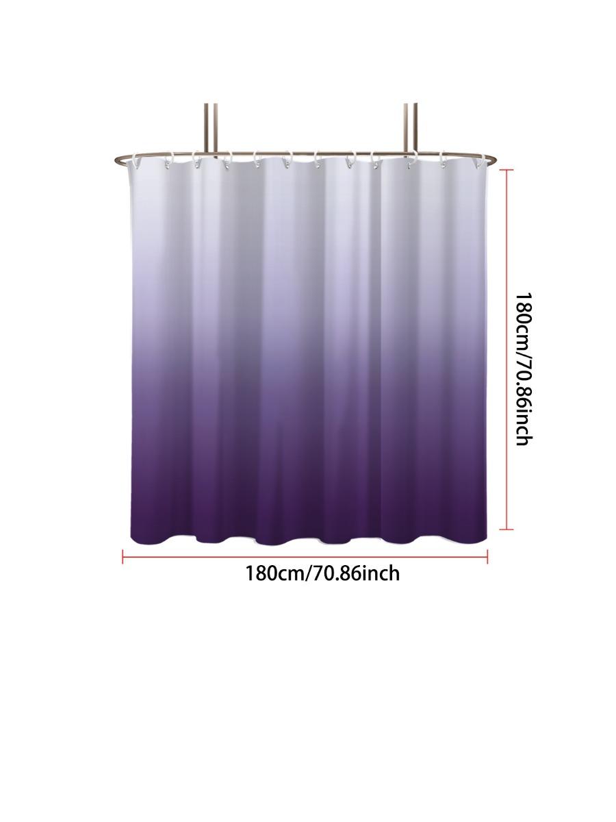 

1Pcs Gradient Purple Waterproof Shower Bathe Partition Privacy Hanging Curtain With 12 Hooks Multiple Sizes Machine Washable W60H190(CM)-1 Pcs