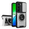 KEYSION Magnetic Phone Case for VIVO Y21d Y31 5G Y19S Pro Slide Camera Protection Upright Kickstand Ring Shockproof Back Cover