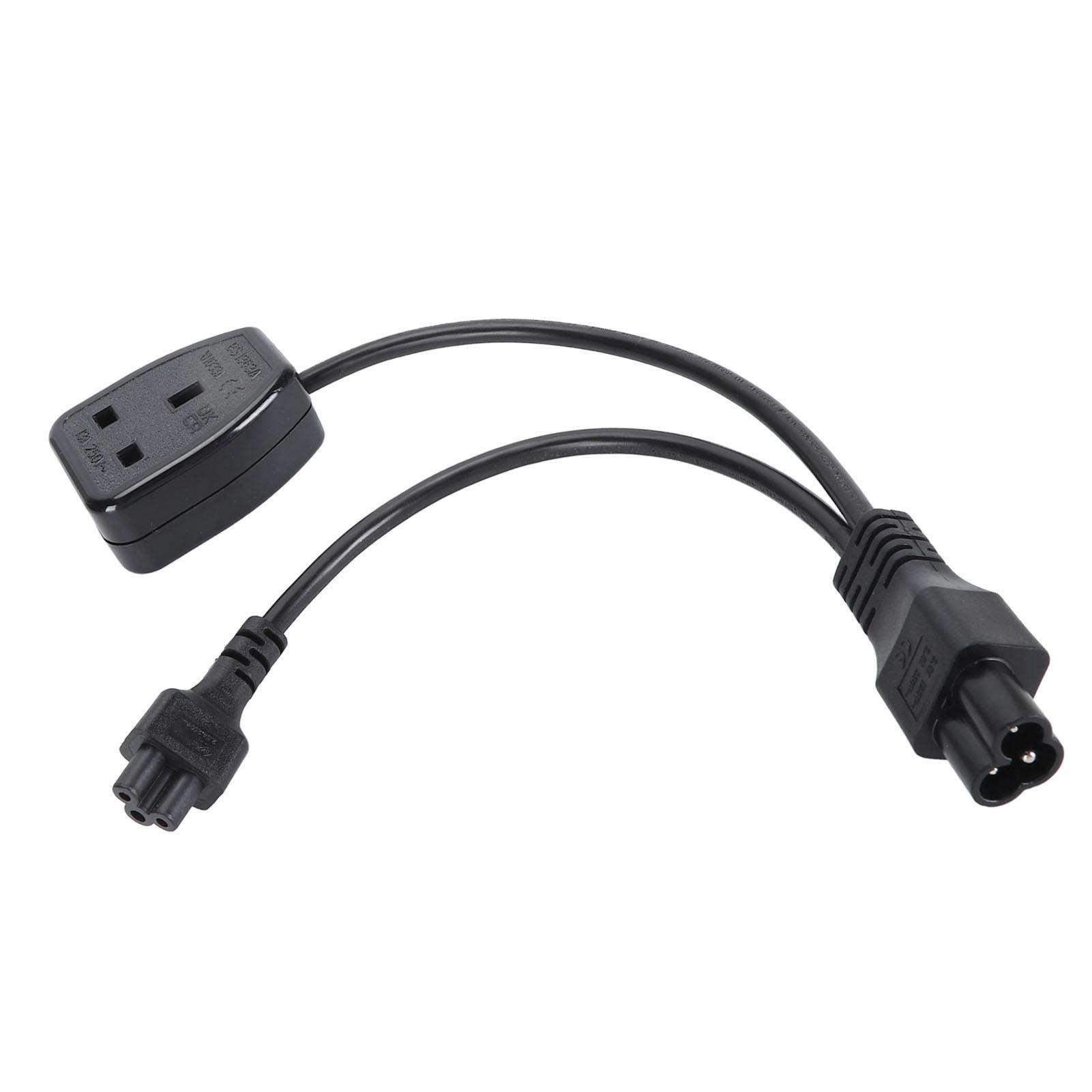

Power Plug Cable 30cm Y Shape IEC320 C6 Male to C5+ Female Replacement Power Cord Cable