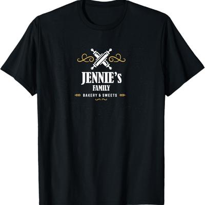 For Baking Lovers JENNIE's FAMILY BAKERY Last Name Gift T-Shirt
