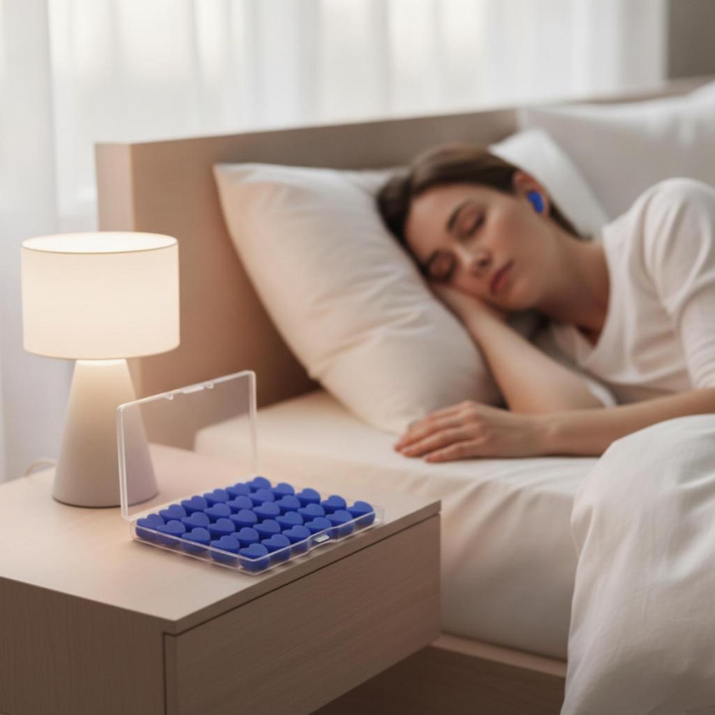 30 Pieces Moldable Silicone Earplugs Reusable with Storage Case Compact