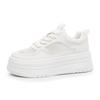 Thick-soled inner height-increasing small white shoes women's 2025 new summer mesh breathable women's shoes lightweight soft-soled muffin shoes