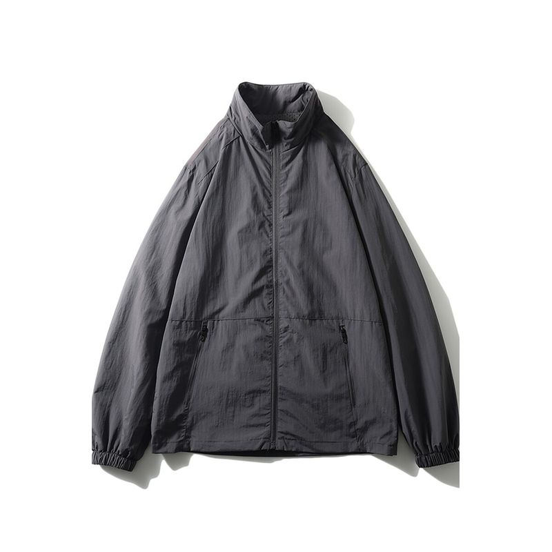 Outdoor Sports Leisure Stand Collar Windproof Cardigan Outerwear Men's Spring and Autumn Thin Trench coat Foreign Trade Men's Waterproof Jacket
