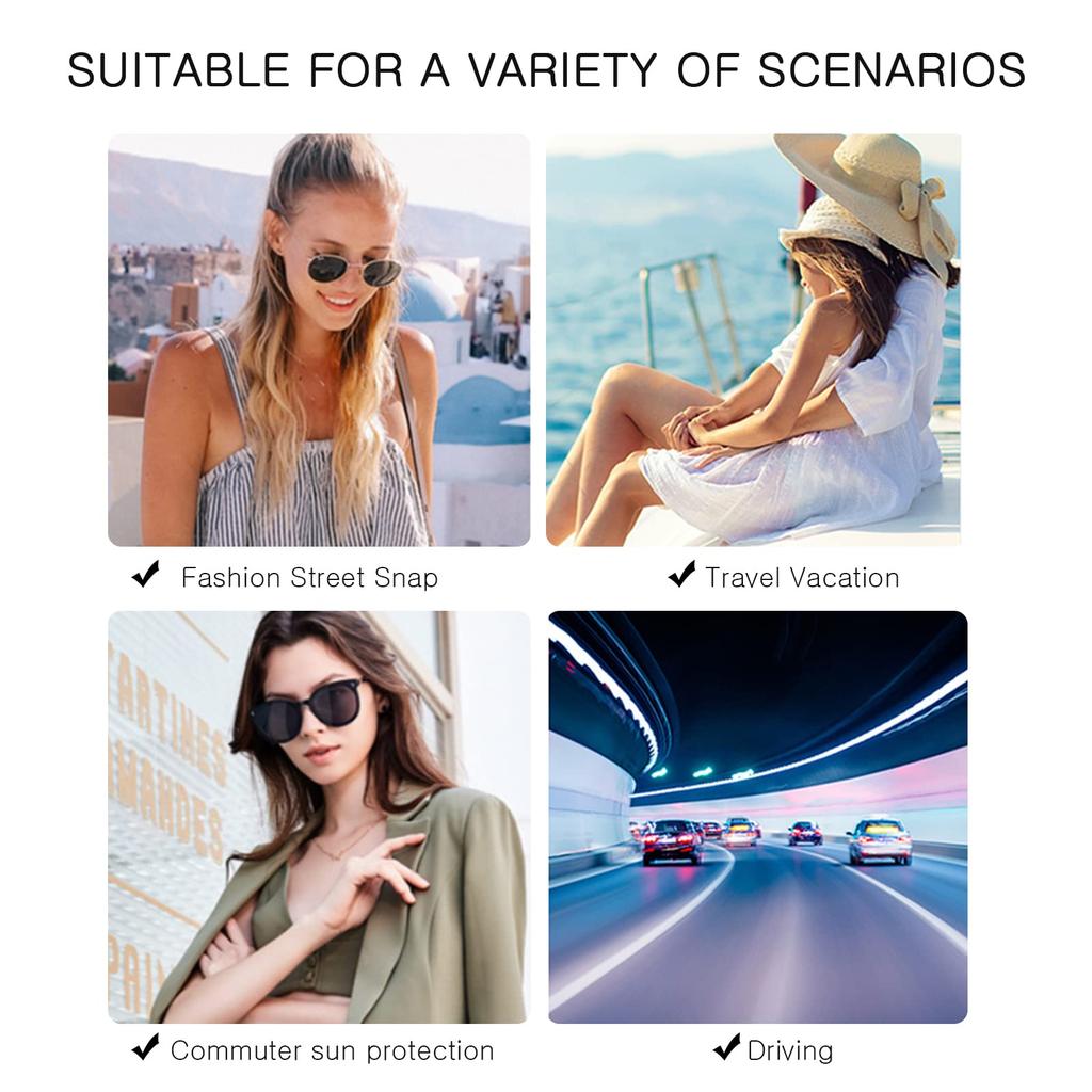 [LumiSyne] Extra Large Square Sunglasses for Men and Women, Metal Frame, Semi-Rimless, Tinted Clear Lenses, Retro Fashion Glasses, UV400 Cut, Shade,