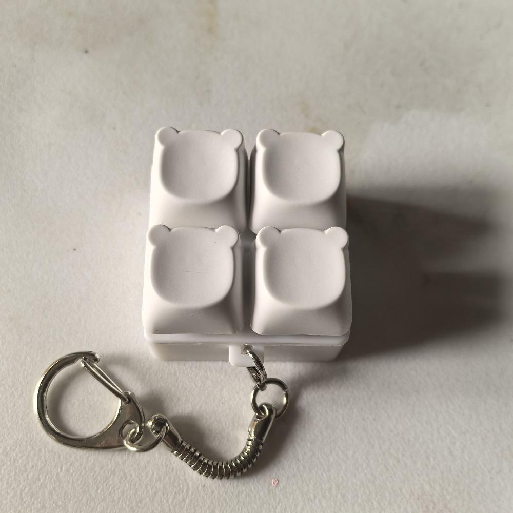 2/3/4/9Keys Fidget Keychain Keys Button Finger Keyboard Cap New Clicker Toy