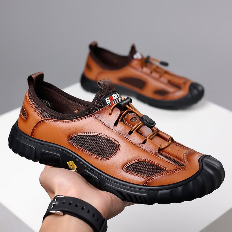 

Мужская повседневная простая дышащая обувь с низкой посадкой, повседневная рабочая кожаная обувь, повседневные туфли из натуральной кожи с круглым носком, мужские кроссовки для отдыха 38