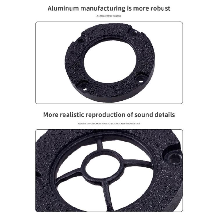 High Pitched Speaker Aluminum Panel Circle 1in 1.25inch Speaker Decorative Circlet Car Modification Amplifiers Accessory