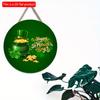 2D Flat 20*20cm1pc Happy St.Patrick's Day Three-leaf Clover&gold&hat Patterns Green Theme Round Door Pendant, St.Patrick'sDay Hanging Wooden Suitable