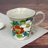 Waza No Kura Stylish Kutani Ware Mug with Camellia Design, Made In Japan, Ceramic Tableware