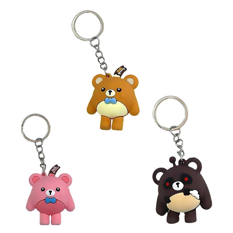 Keychain Eggie Party Pendant Bear Figure Keyring Bag Decoration Kid Gift Unisex