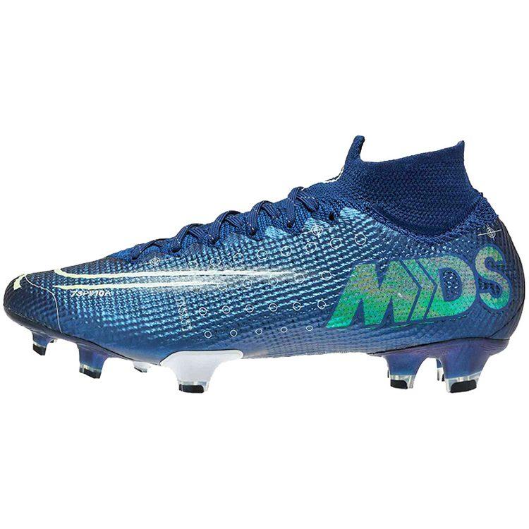 Nike Mercurial Superfly 7 FG Firm Ground Slip Resistant Abrasion Resistant Soccer Shoes Unisex Blue BQ5469-401