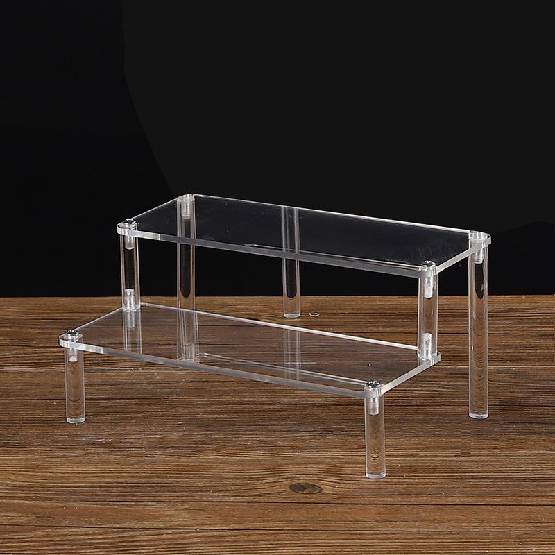 Clear Acrylic Tiered Display Stand for Figurines, Dolls & Jewelry