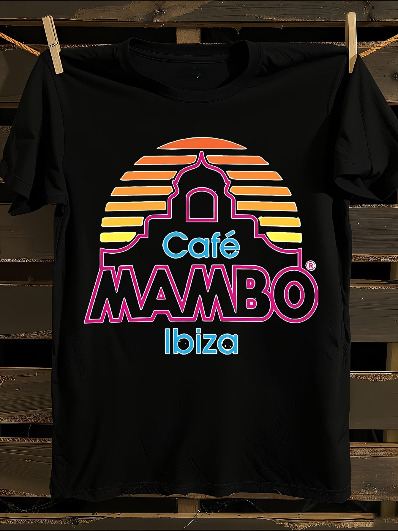 Retro 80s Neon Cafe Mambo Ibiza Graphic T-shirt L