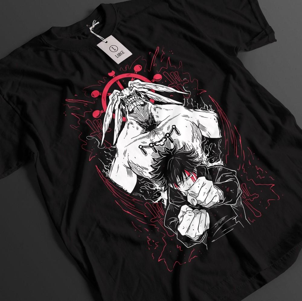 Jujutsu Kaisen Shirt Megumi Fushiguro T-Shirt Gojo Toji Top JJK Anime Mahoraga