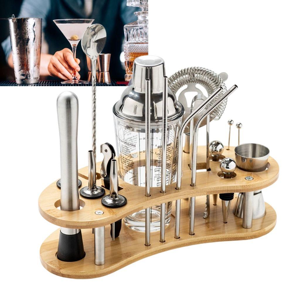 20 piece Versatile Set Cocktail Shaker Set Stainless Steel Professional Cocktail Kit  Bar
