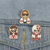3/4Pcs Personalized  Nesting Doll Shaped Brooch Clip Creative Cartoon Commemorative Metal Jewelry Accessory Badge