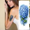 9pcs Temporary Tattoo Colorful Realism Beautiful Flora Watercolor Flowers Colorful Blooms For Shoulders Back Adult