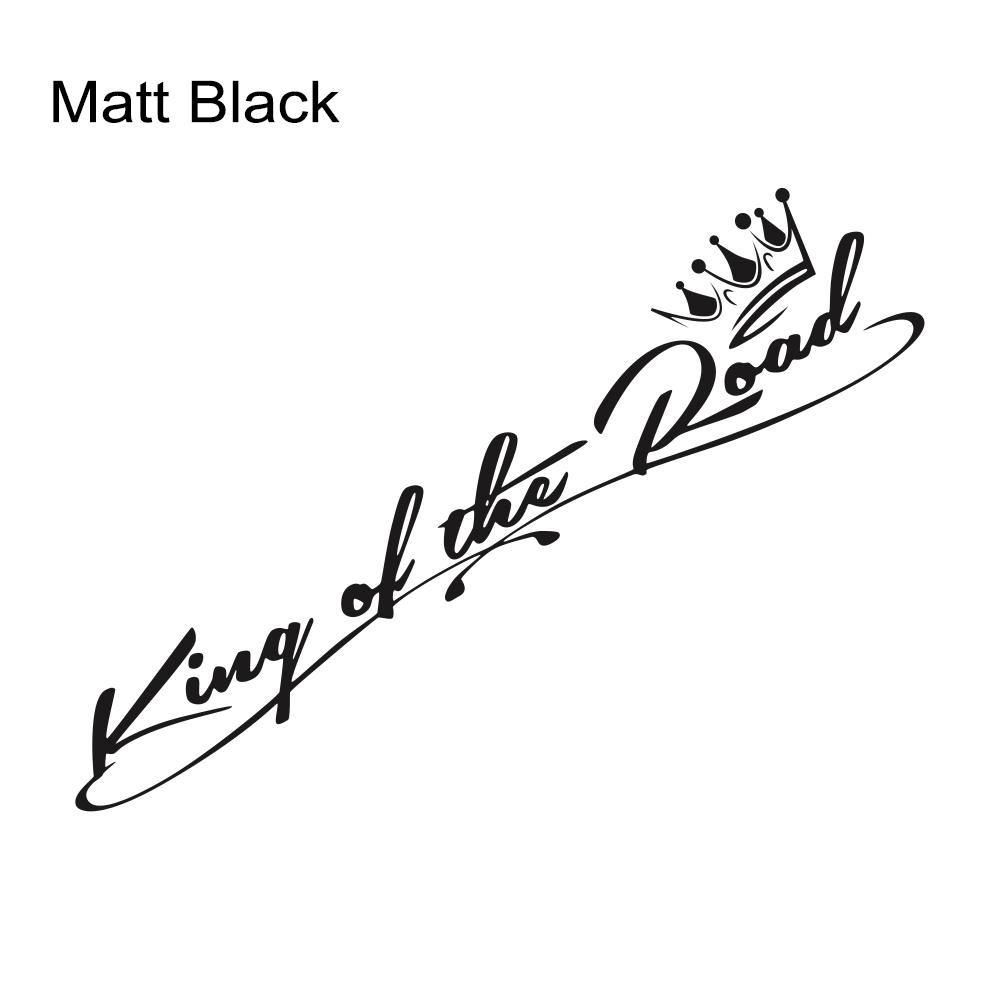 King of the Road Slogan Car Sticker Car Front Rear Windshield Self-Adhesive Vinyl Decal Waterproof Auto Decoration Accessories