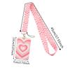 Heart-shaped Card Bag Keychain Lanyard Cartoon Hang Rope Phone Rope for Key ID Card Sleeve Badge Holder Neck Strap Key Cord Gift