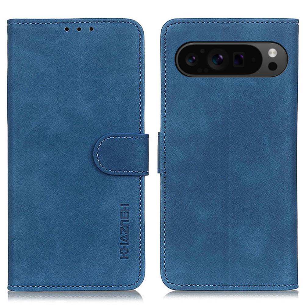 KHAZNEH For Google Pixel 10 Pro XL/9 Pro XL Case PU Leather Retro Design Wallet Phone Cover