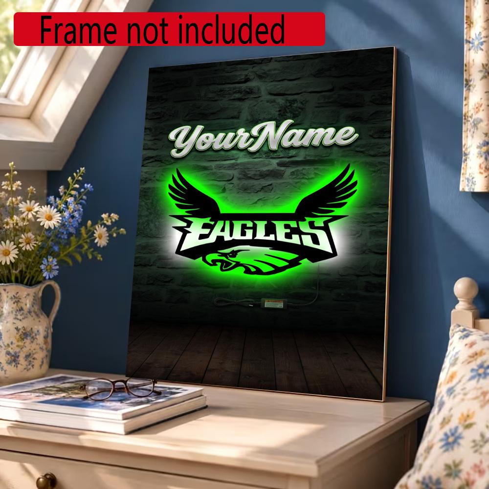Philadelphia Eagles Personalized Name Diamond Paintings Mosaic Wall Round Diamond Art Painting Kits Embroidery Crystal Accessories Frameless